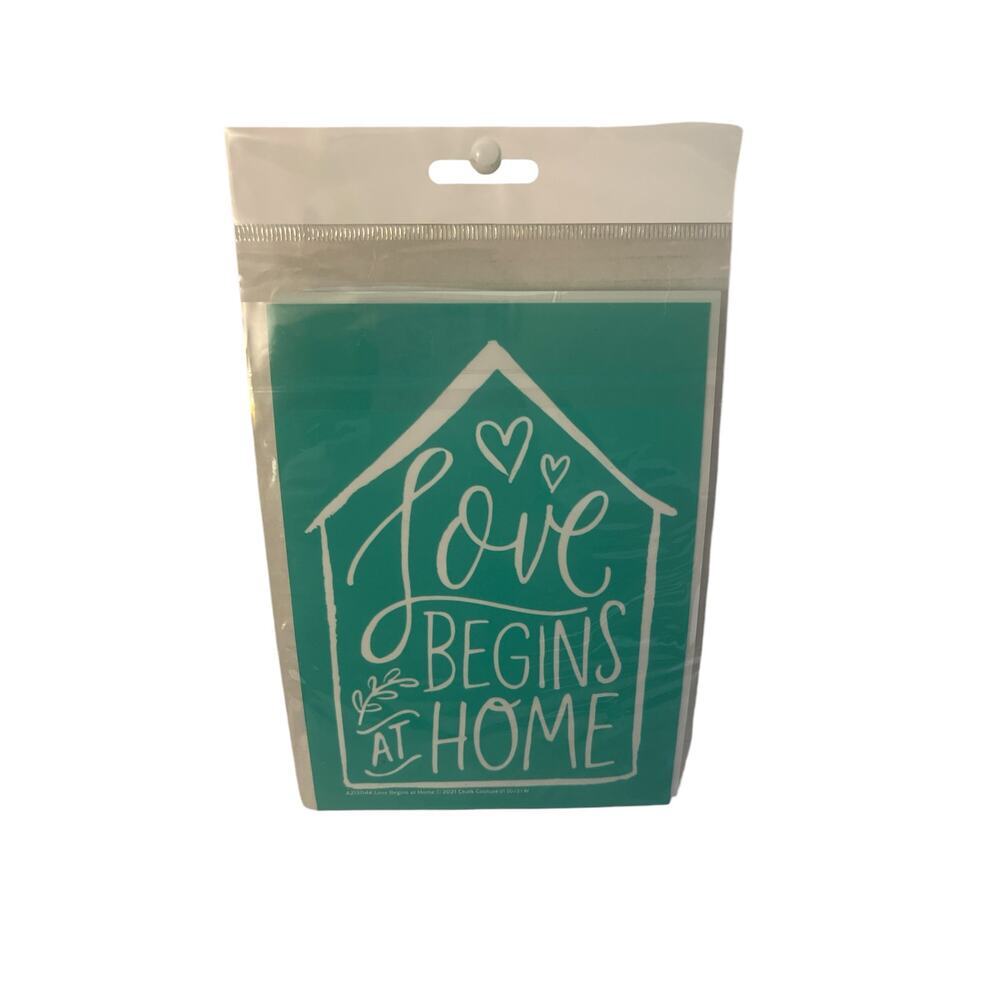 NWT Chalk Couture 5X7  Reusable Transfer‎ " Love Begins At Home"